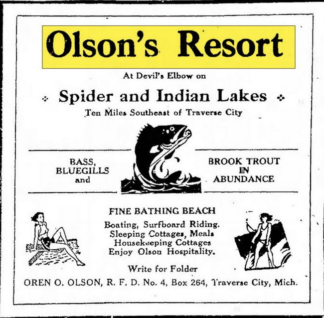 Olsons Resort - Jun 30 1937 Ad